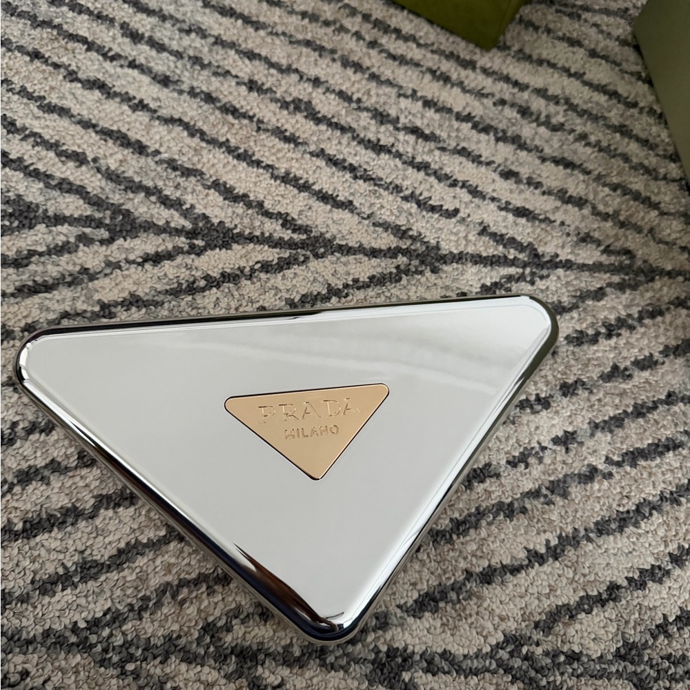 Prada Metallic Triangle Case